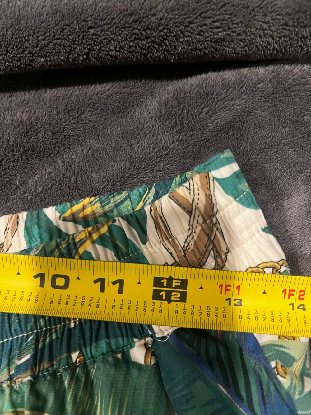 Tropical Leaf A-Line Skirt in Cream and Green - Unbranded - Picture 6 of 6